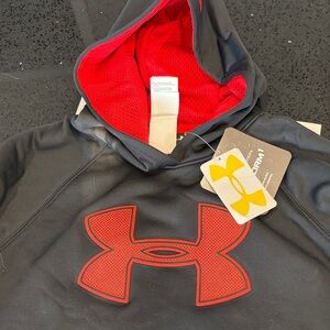 Under Armour Storm Kids Black and Red Hoodie